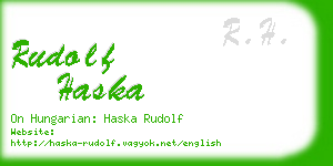 rudolf haska business card